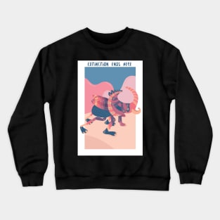 extinction ends here, protect our species Crewneck Sweatshirt